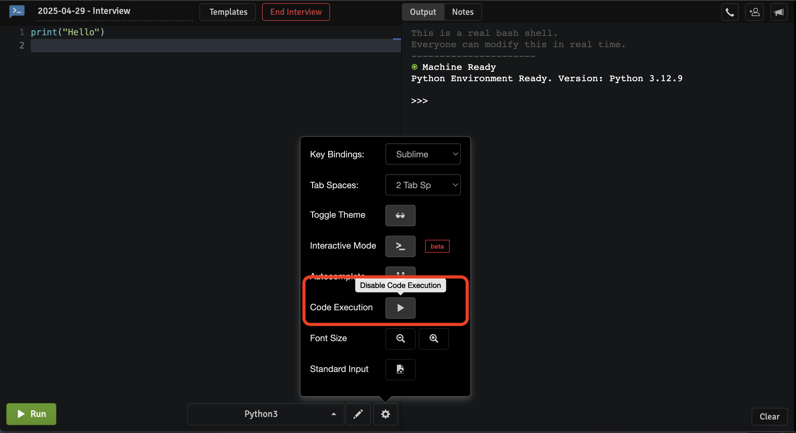Take Control of Code Execution During Technical Interviews